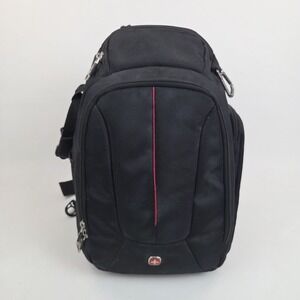SwissGear Mono Sling Camera Backpack Black Red Photography Padded